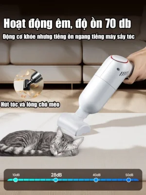Máy hút bụi cầm tay làm sạch lông thú cưng