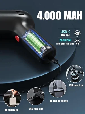 Máy hút bụi cầm tay hút bụi mịn